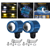 Maxbell Motorcycle LED Driving Lights with Mounting Bracket for Truck ATV UTV Blue