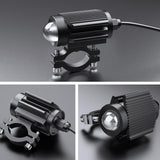 Maxbell 2Pcs Motorcycle Spotlights Professional Black Accessory Aluminum Housing