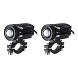 Maxbell 2Pcs Motorcycle Spotlights Professional Black Accessory Aluminum Housing