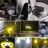 Maxbell 2Pcs Motorcycle Spotlights Professional Black Accessory Aluminum Housing