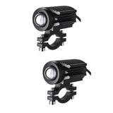 Maxbell 2Pcs Motorcycle Spotlights Professional Black Accessory Aluminum Housing