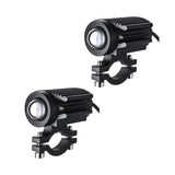 Maxbell 2Pcs Motorcycle Spotlights Professional Black Accessory Aluminum Housing