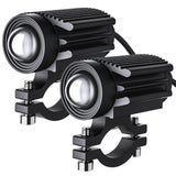 Maxbell 2Pcs Motorcycle Spotlights Professional Black Accessory Aluminum Housing