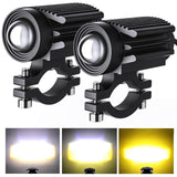 Maxbell 2Pcs Motorcycle Spotlights Professional Black Accessory Aluminum Housing