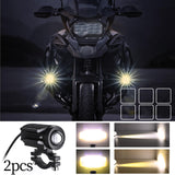 Maxbell 2Pcs Motorcycle Spotlights Professional Black Accessory Aluminum Housing