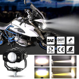 Maxbell 2Pcs Motorcycle Auxiliary Driving Lights Spotlight 180 Rotation for Car