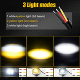 Maxbell 2Pcs Motorcycle Auxiliary Driving Lights Spotlight 180 Rotation for Car