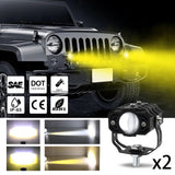Maxbell 2Pcs Motorcycle Auxiliary Driving Lights Spotlight 180 Rotation for Car