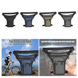 Maxbell Motorcycle Drop Leg Bag for Men Women Lightweight Waterproof PU Material Black
