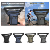 Maxbell Motorcycle Drop Leg Bag for Men Women Lightweight Waterproof PU Material Black