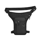 Maxbell Motorcycle Drop Leg Bag for Men Women Lightweight Waterproof PU Material Black