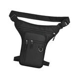 Maxbell Motorcycle Drop Leg Bag for Men Women Lightweight Waterproof PU Material Black