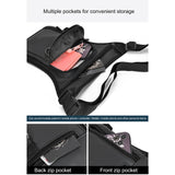 Maxbell Motorcycle Drop Leg Bag for Men Women Lightweight Waterproof PU Material Black