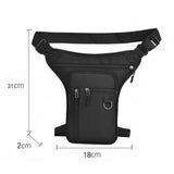 Maxbell Motorcycle Drop Leg Bag for Men Women Lightweight Waterproof PU Material Black