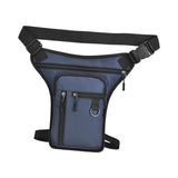 Maxbell Motorcycle Drop Leg Bag for Men Women Lightweight Waterproof PU Material Blue