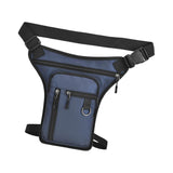 Maxbell Motorcycle Drop Leg Bag for Men Women Lightweight Waterproof PU Material Blue