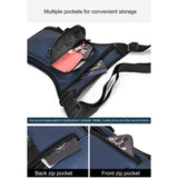 Maxbell Motorcycle Drop Leg Bag for Men Women Lightweight Waterproof PU Material Blue