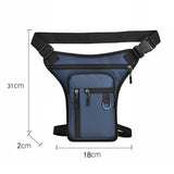 Maxbell Motorcycle Drop Leg Bag for Men Women Lightweight Waterproof PU Material Blue