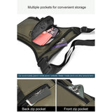Maxbell Motorcycle Drop Leg Bag for Men Women Lightweight Waterproof PU Material Aureate
