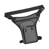 Maxbell Motorcycle Drop Leg Bag for Men Women Lightweight Waterproof PU Material Grey