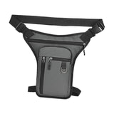 Maxbell Motorcycle Drop Leg Bag for Men Women Lightweight Waterproof PU Material Grey