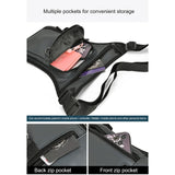 Maxbell Motorcycle Drop Leg Bag for Men Women Lightweight Waterproof PU Material Grey