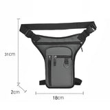 Maxbell Motorcycle Drop Leg Bag for Men Women Lightweight Waterproof PU Material Grey