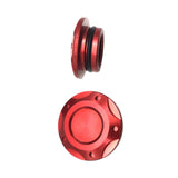 Maxbell 2x Engine Oil Filler Cap Transmission Tank Cover for Yamaha MT-03 MT-25 Red