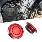 Maxbell 2x Engine Oil Filler Cap Transmission Tank Cover for Yamaha MT-03 MT-25 Red