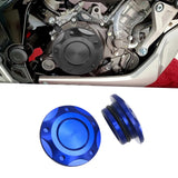 Maxbell 2x Engine Oil Filler Cap Transmission Tank Cover for Yamaha MT-03 MT-25 Blue