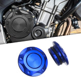 Maxbell 2x Engine Oil Filler Cap Transmission Tank Cover for Yamaha MT-03 MT-25 Blue