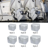 Maxbell Boat Motor Covers Waterproof Dustproof Oxford Fabric Argent Engine Protector 15HP