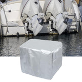 Maxbell Boat Motor Covers Waterproof Dustproof Oxford Fabric Argent Engine Protector 15HP