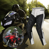 Maxbell Motorcycle Racing Pants Motorbike Protective Trousers for Men and Women White M
