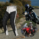 Maxbell Motorcycle Racing Pants Motorbike Protective Trousers for Men and Women White M