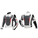 Maxbell Waterproof Motorcycle Jacket Men Women Durable Protective Pads Riding Jacket L White