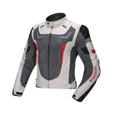 Maxbell Waterproof Motorcycle Jacket Men Women Durable Protective Pads Riding Jacket L White
