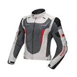 Maxbell Waterproof Motorcycle Jacket Men Women Durable Protective Pads Riding Jacket L White