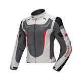Maxbell Waterproof Motorcycle Jacket Men Women Durable Protective Pads Riding Jacket L White