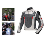 Maxbell Waterproof Motorcycle Jacket Men Women Durable Protective Pads Riding Jacket L White