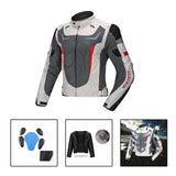 Maxbell Waterproof Motorcycle Jacket Men Women Durable Protective Pads Riding Jacket L White