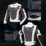 Maxbell Waterproof Motorcycle Jacket Pants Suit Motorbike Biker Riding Jacket White XXXL