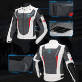 Maxbell Waterproof Motorcycle Jacket Pants Suit Motorbike Biker Riding Jacket White XXXL