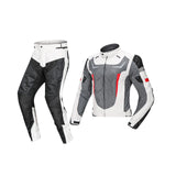 Maxbell Waterproof Motorcycle Jacket Pants Suit Motorbike Biker Riding Jacket White XXXL