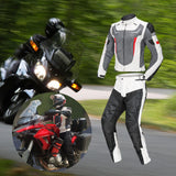 Maxbell Waterproof Motorcycle Jacket Pants Suit Motorbike Biker Riding Jacket White XXXL