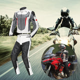 Maxbell Waterproof Motorcycle Jacket Pants Suit Motorbike Biker Riding Jacket White XXXL