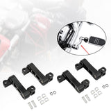 Maxbell Motorcycle Passenger Rear Foot Peg Bracket Mount Kits Foot Peg Clamp Support Black