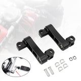 Maxbell Motorcycle Passenger Rear Foot Peg Bracket Mount Kits Foot Peg Clamp Support Black