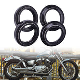 Maxbell 4 Pieces Motorcycle Front Fork Damper Oil Seal and Dust Seal for Yamaha