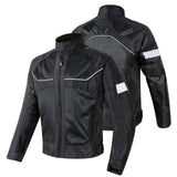 Maxbell Motorcycle Jacket Water Resistant for Motorbike Riding Men Women Summer Black L